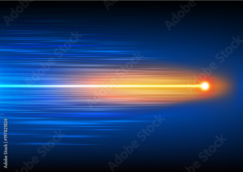 Abstract speed motion of fiber optics technology, vector illustration