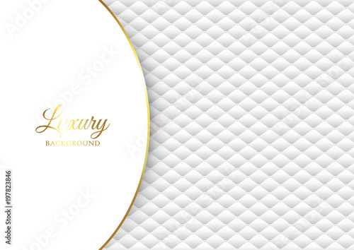 Luxury background with white quilted design