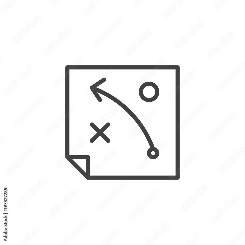 Business strategy paper document outline icon. linear style sign for mobile concept and web design. Football strategy simple line vector icon. Symbol, logo illustration. Pixel perfect vector graphics Business strategy paper document outline icon. linear style sign for mobile concept and web design. Football strategy simple line vector icon. Symbol, logo illustration. Pixel perfect vector graphics