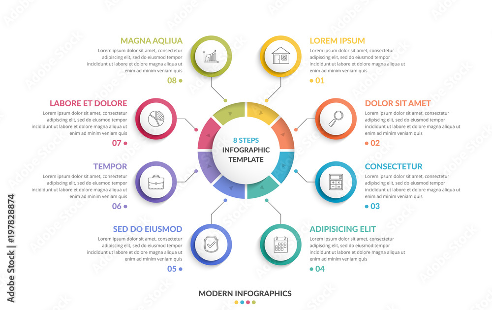 Circle Infographics - Eight Elements