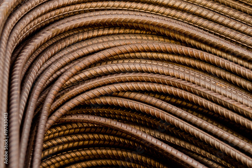 Wallpaper Mural steel background, steel construction,  construction irons for building, stack of ribbed steel Torontodigital.ca