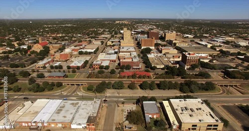 Abilene Texas Downtown City Skyline Aerial View photo