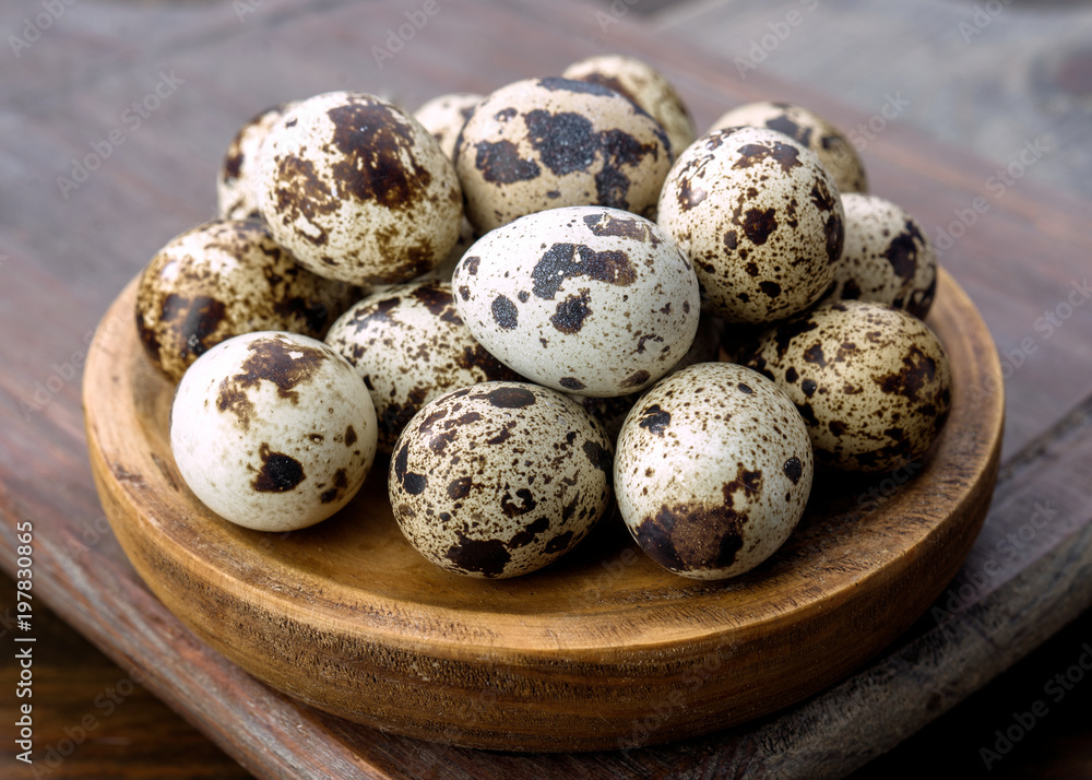 raw quail eggs on wood raw quail eggs on wood