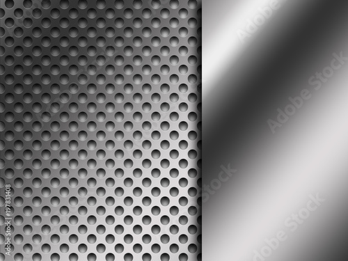  Silver Metal Background With Holes 
