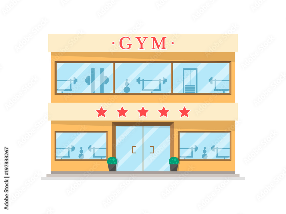 Gym Building Illustration Vector
