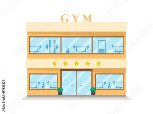 Gym Building Illustration Vector