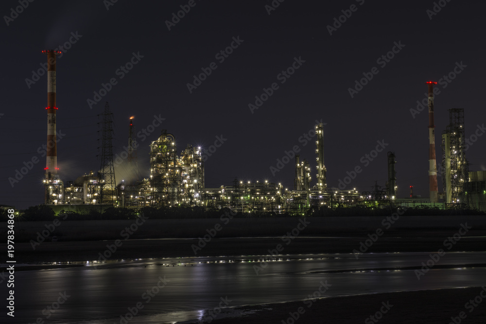 Naklejka premium 工場夜景