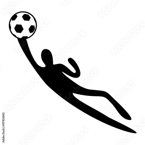 Design of goalkeeper illustration