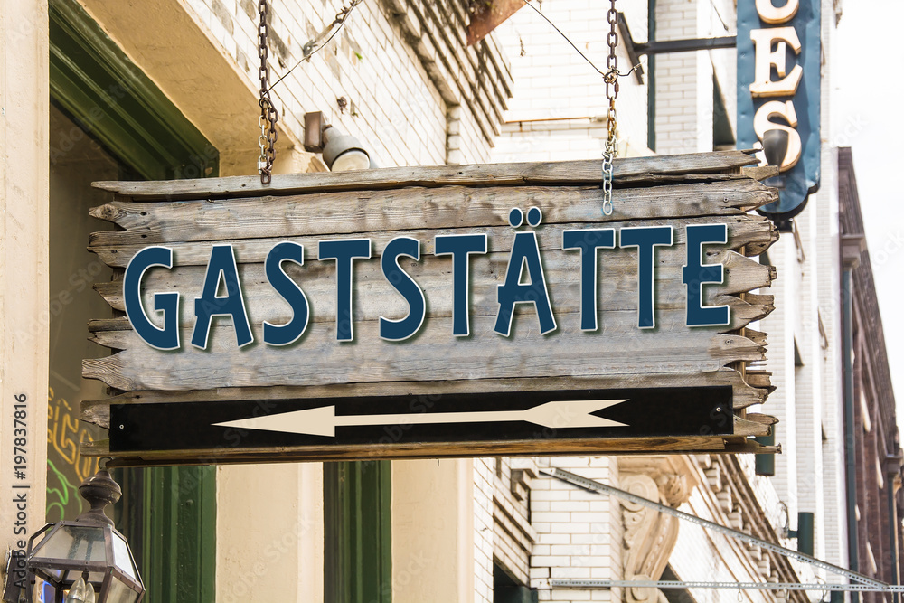 Obraz premium Schild 279 - Gaststätte