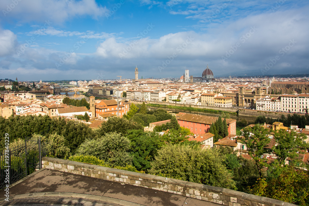 Panoramic view of Florence, Italy, from Piazzale Michelangelo