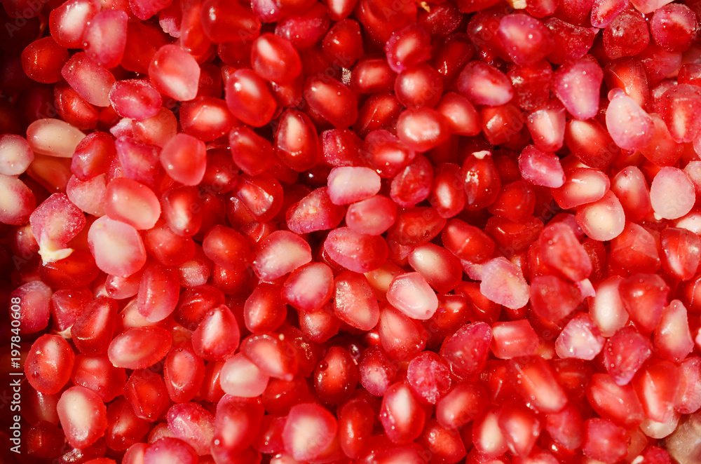 Pomegranate seeds close up Pomegranate seeds close up