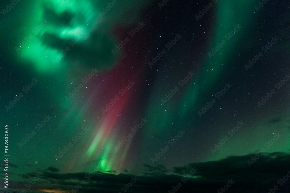 Naklejka premium Aurora boreale in Islanda