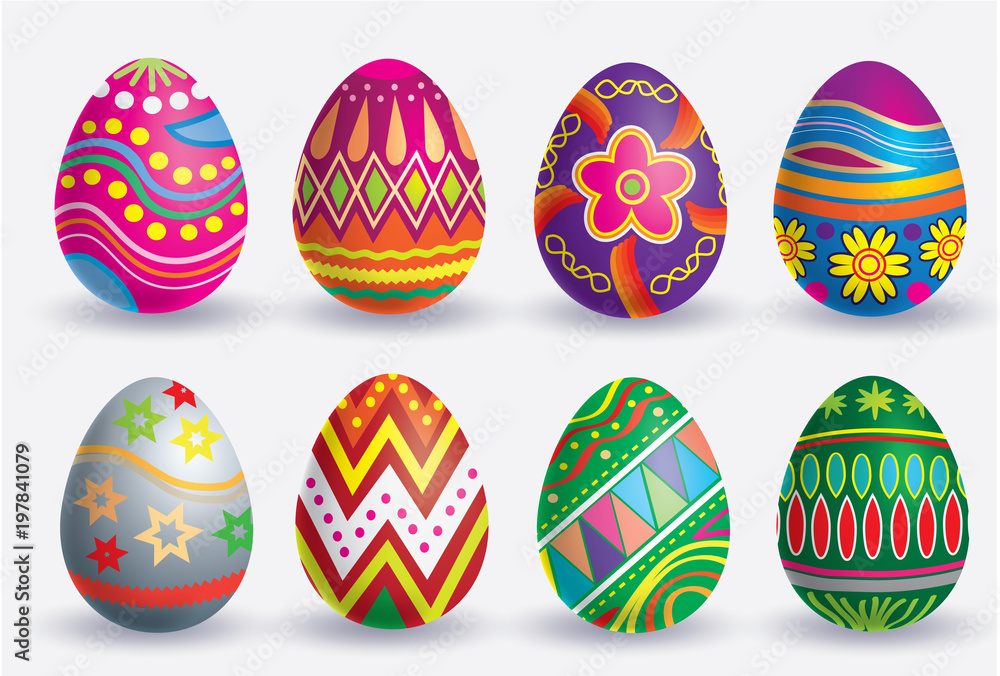 Easter egg icon set