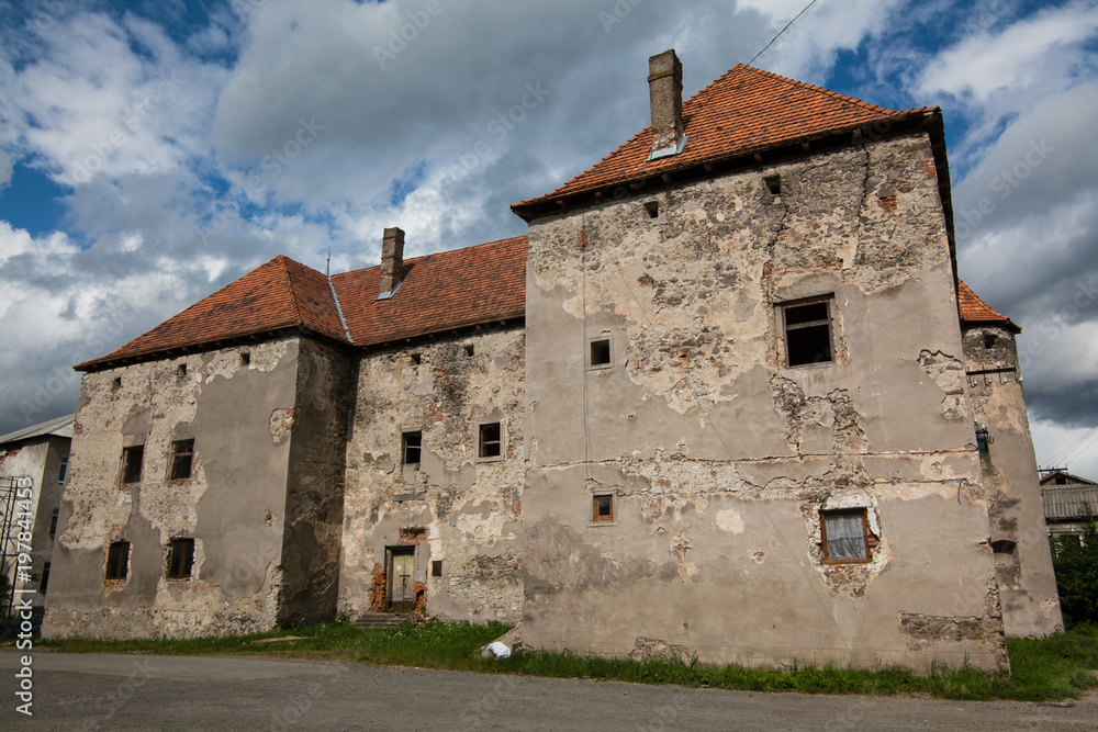 The Castle of Saint Miklos is built at the turn of the 14th and 15th centuries, Transcarpathian region