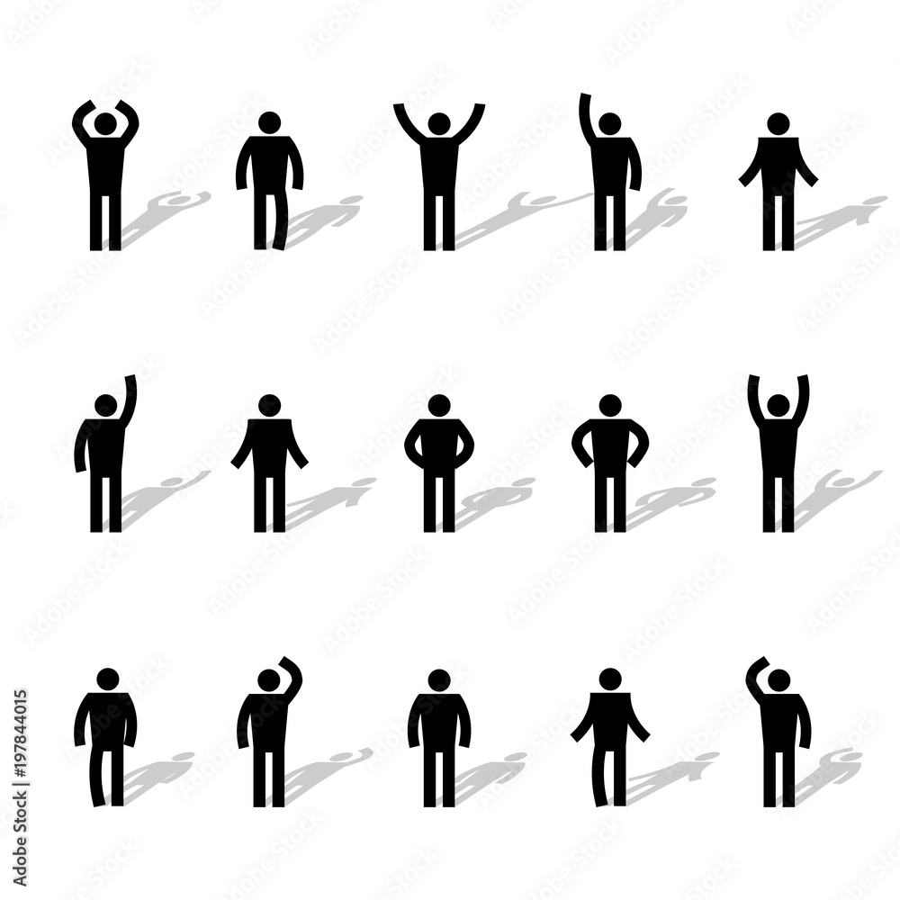 Set of stick figures, vector illustration. Set of stick figures, vector illustration.