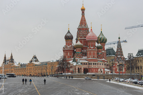 St.Basil church in the spring day