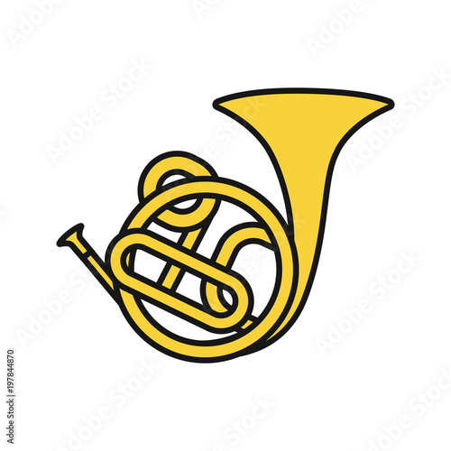 French horn color icon