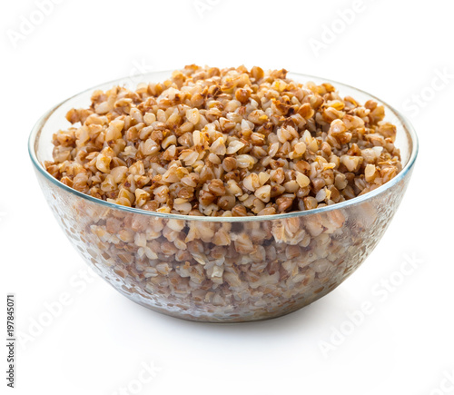 cooked buckwheat in a bowl