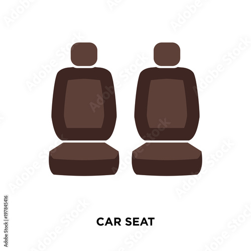 car seat icon isolated on white background for your web, mobile and app design