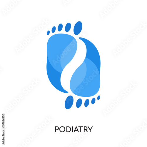 podiatry logo isolated on white background for your web, mobile and app design