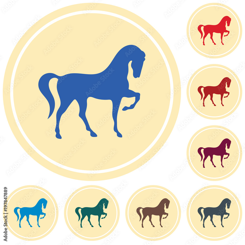 Horse silhouette icon Horse silhouette icon