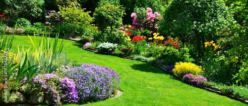 beautiful garden panorama