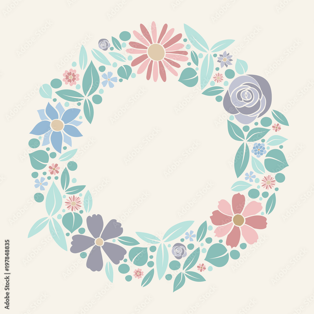 Concept of card with flowers - spring background. Vector. Concept of card with flowers - spring background. Vector.