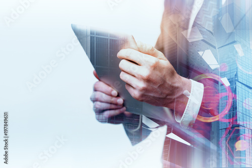 Fotografie Technology and communication concept
