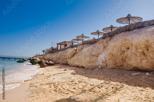 Rocks , sea and blue sky - Sharm el-Seikh, Egypt