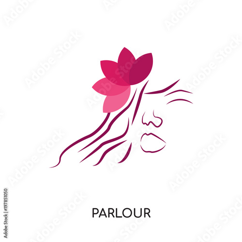 parlour logo isolated on white background for your web, mobile and app design