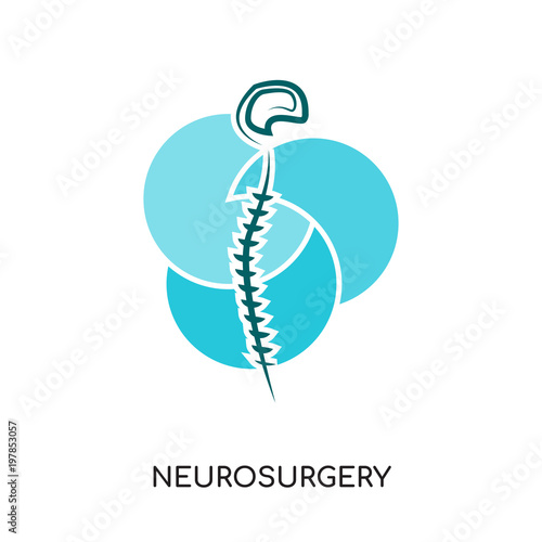 neurosurgery logo isolated on white background for your web, mobile and app design