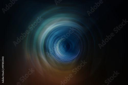 abstract blue spiral on dark background