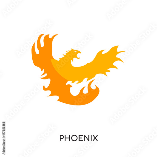 phoenix logo image isolated on white background for your web, mobile and app design