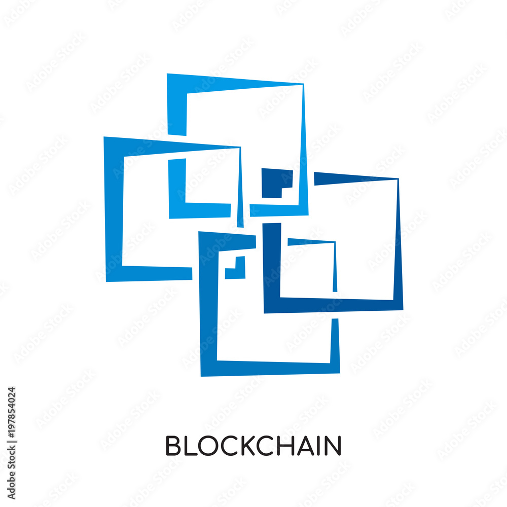 blockchain logo image isolated on white background for your web, mobile and app design blockchain logo image isolated on white background for your web, mobile and app design