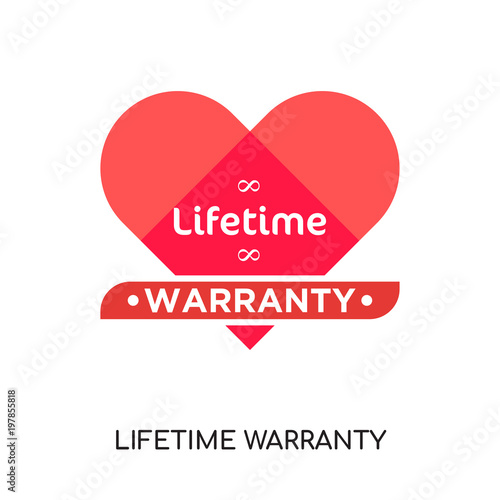 lifetime warranty logo isolated on white background for your web, mobile and app design