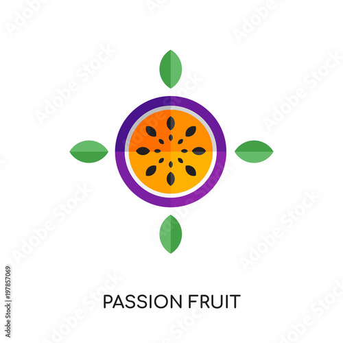 passion fruit logo isolated on white background for your web, mobile and app design