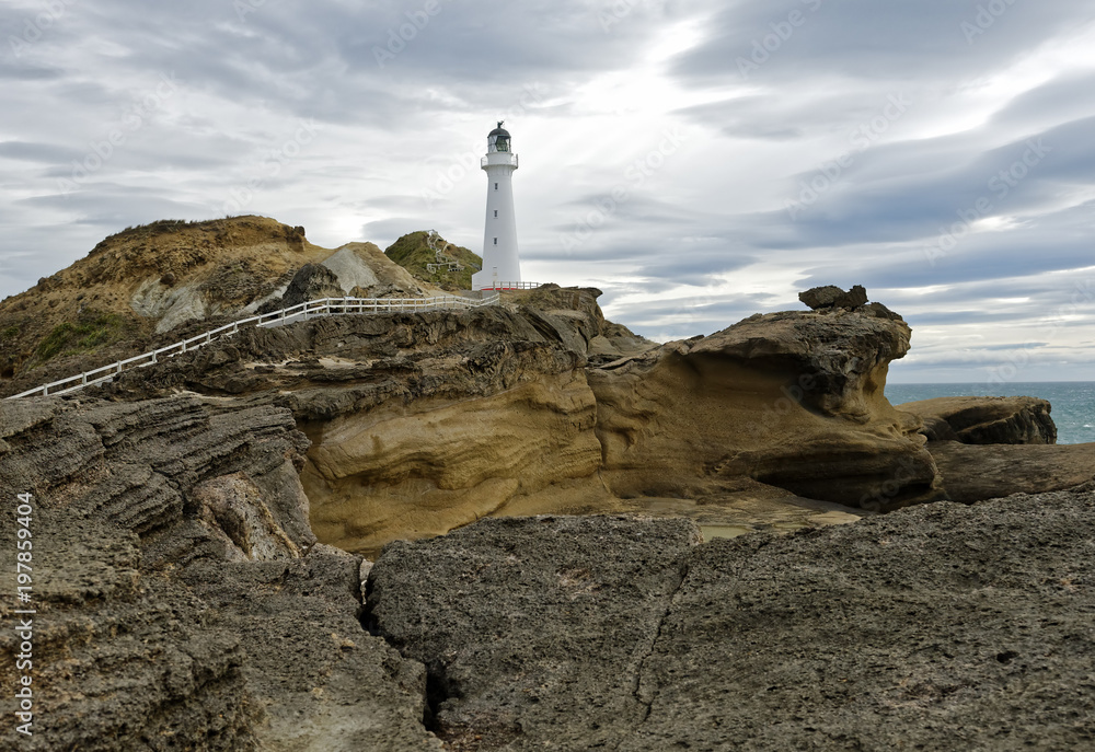 Castle Point Lighthouse in New Zealand. Travel