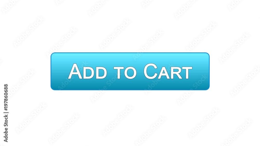 Add to cart web interface button blue color, online shopping application