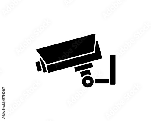 security camera icon design illustration,silhouette design style, designed for print and web