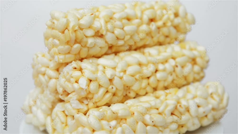 crisp rice rods rotating crisp rice rods rotating