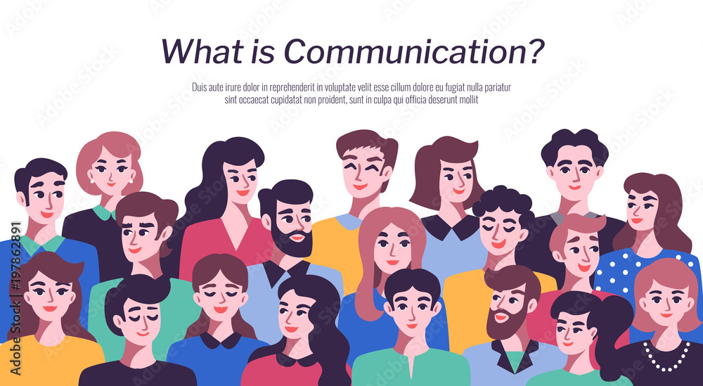 People communication concept with male and female avatars People communication concept with male and female avatars