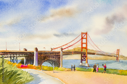 Golden gate bridge - sightseeing in San Francisco, USA