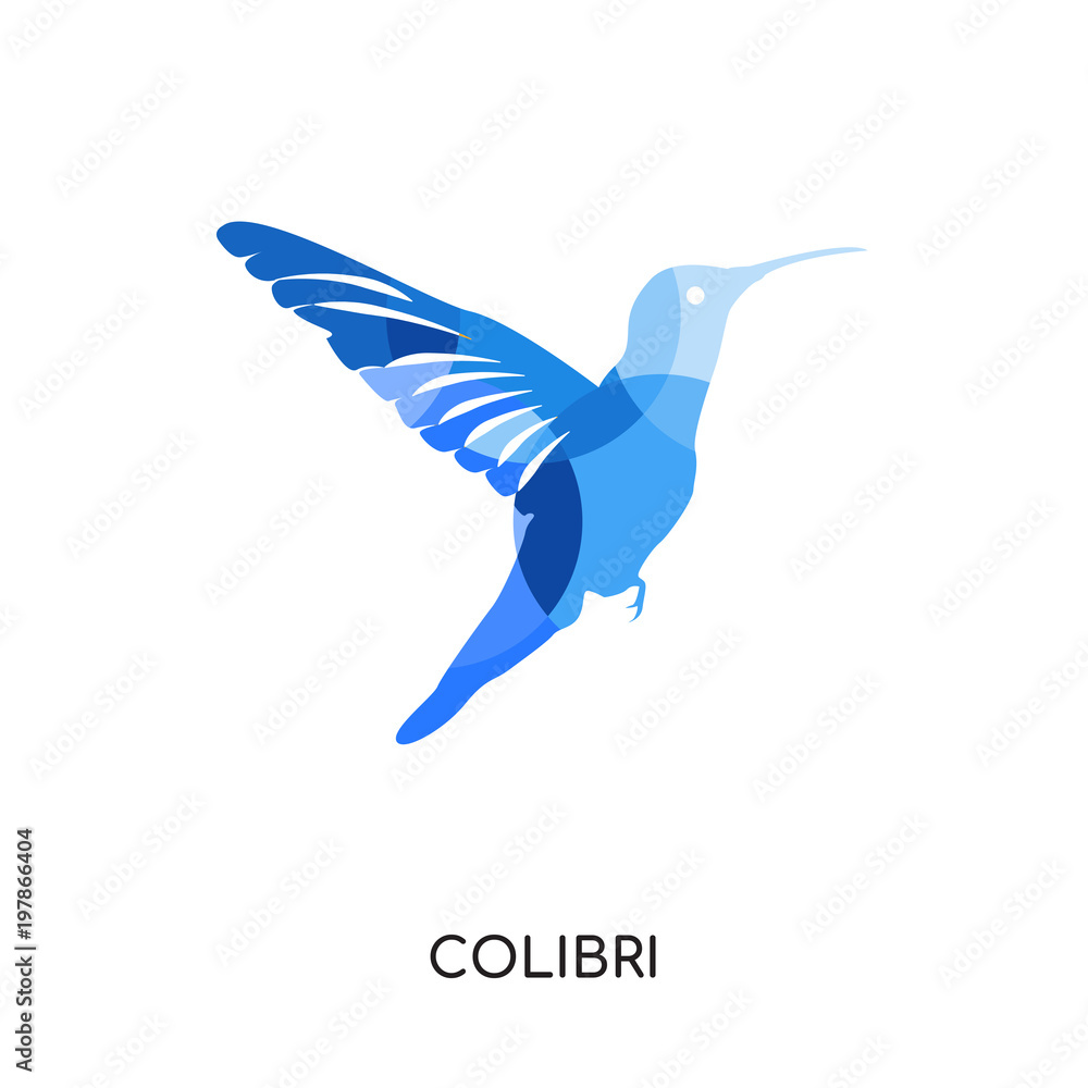colibri logo isolated on white background for your web, mobile and app design colibri logo isolated on white background for your web, mobile and app design