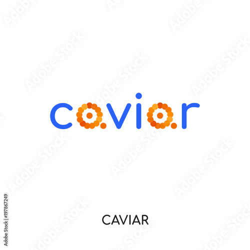 caviar logo isolated on white background for your web, mobile and app design