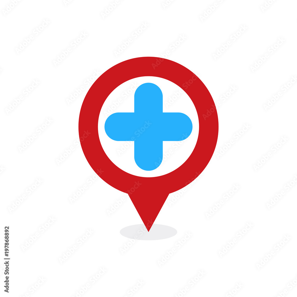 Fototapeta premium Medical Point Logo Icon Design