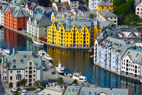 Vászonkép City of Alesund Norway