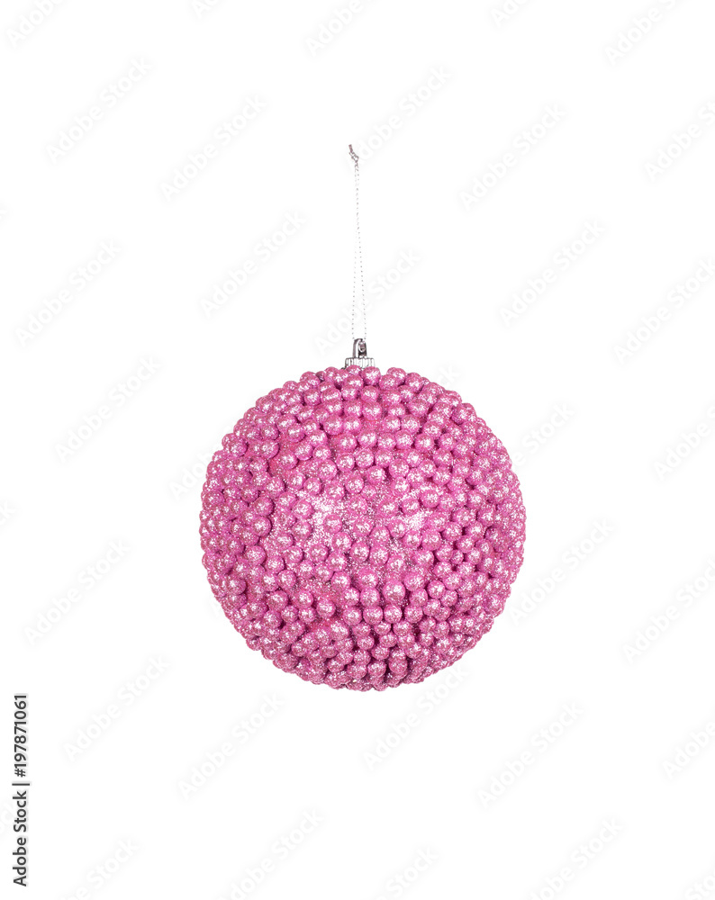 Pink christmas ball. Pink christmas ball.