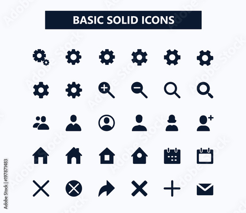 Basic web vector icons