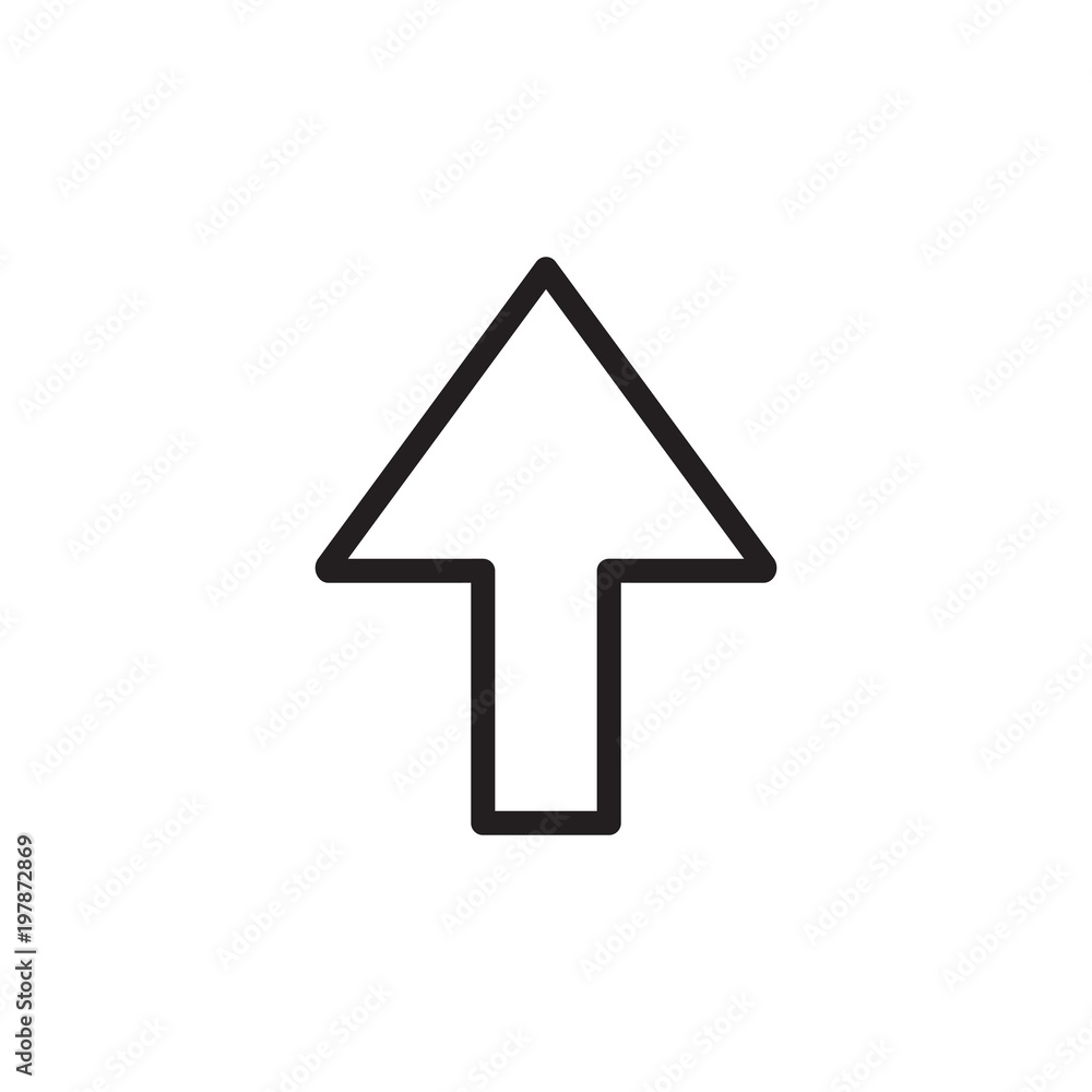 arrow up outlined vector icon. Modern simple isolated sign. Pixel perfect vector illustration for logo, website, mobile app and other designs arrow up outlined vector icon. Modern simple isolated sign. Pixel perfect vector illustration for logo, website, mobile app and other designs