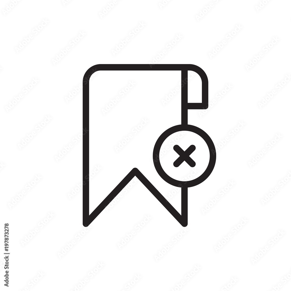 delete bookmark, remove bookmark outlined vector icon. Modern simple isolated sign. Pixel perfect vector illustration for logo, website, mobile app and other designs delete bookmark, remove bookmark outlined vector icon. Modern simple isolated sign. Pixel perfect vector illustration for logo, website, mobile app and other designs